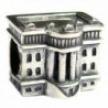 Sterling Silver America White House European Style Bead Charm - CJ1189ZP4SN