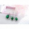 Kemstone Emerald Zirconia Earrings Necklace in Women's Jewelry Sets