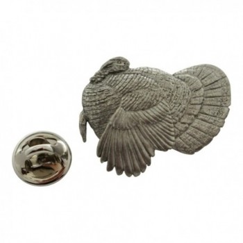 Turkey Pin ~ Antiqued Pewter ~ Lapel Pin ~ Sarah's Treats & Treasures - CZ17YEKECIH