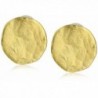 Kenneth Jay Lane Large Satin Gold Coin Button Clip Earrings - C6116MMTQYN