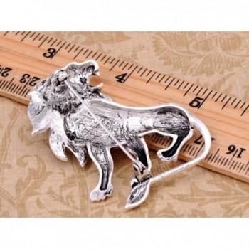 Alilang Silvery Etched Jungle Brooch in Women's Brooches & Pins