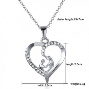 Mothers Shaped Crystal Pendant Necklace