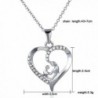 Mothers Shaped Crystal Pendant Necklace