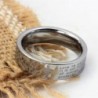 Tungsten Carbide Engraved English Verses in Women's Band Rings