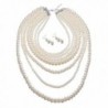 Yuhuan Fashion Jewelry Statement Necklace in Women's Pearl Strand Necklaces