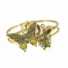 Green Butterfly Hinge Rhinestone Designer Bracelet by Jewelry Nexus - CZ11DKZAGX9