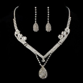 Wedding Jewellery Rhinestone Earrings Necklace