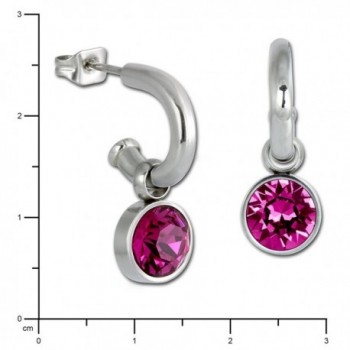 Amello Stainless earrings Swarovski ESOS02P in Women's Hoop Earrings