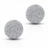 Half Ball CZ Stud Earrings - 18K Gold Plated Round Cubic Zirconia Stud Earrings With Silver Post - CX12NRYMOFT