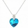 Ocean Blue Heart Necklace Earring