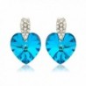 Ocean Blue Heart Necklace Earring in Women's Jewelry Sets