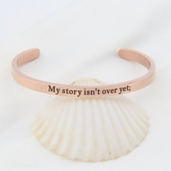 Semicolon Stamped Suicide Awareness Bracelet in Women's Cuff Bracelets