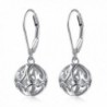 S925 Sterling Silver Stud Dangle Hollow Heart Earrings for Women Girl -SILVER MOUNTAIN - CR189NLOS2Y