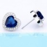 VWU Zirconia Teardrop Pierced Earrings