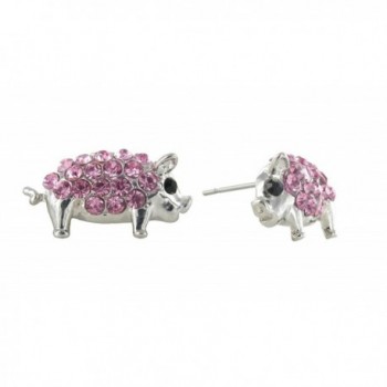 Pig Jewelry Rhinestone Earrings Crystals