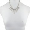 Lux Accessories Silvertone Statement Necklace