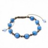 NOVICA Chalcedony Cotton Bracelet Harmony