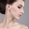 Created Sapphire Sterling Silver Earrings in Women's Drop & Dangle Earrings