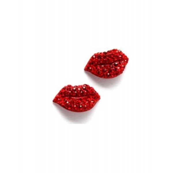 Red Hot Lips Stud Earrings - CE11C0KQMDT