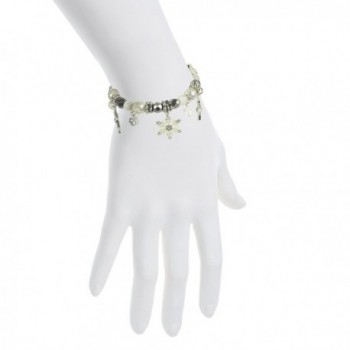 Lux Accessories Snowflake Christmas Bracelet