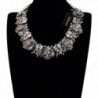 Vintage Multi Color Crystal Statement Necklace in Women's Chain Necklaces