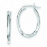 Sterling Silver Twisted Oval Hoop Earrings - CL118B8IZ5R