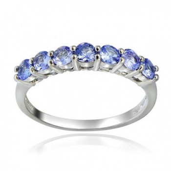 Sterling Silver Tanzanite Half Eternity