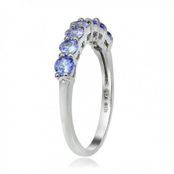 Sterling Silver Tanzanite Half Eternity in Women's Wedding & Engagement Rings