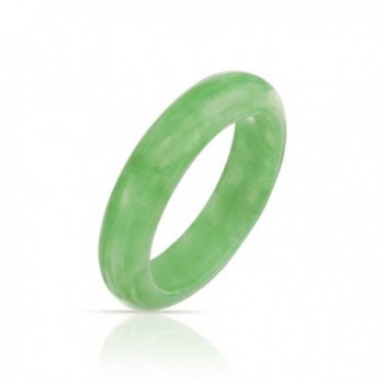 Bling Jewelry Dyed Green Jade Band Modern Ring - CP11KPNHGR9