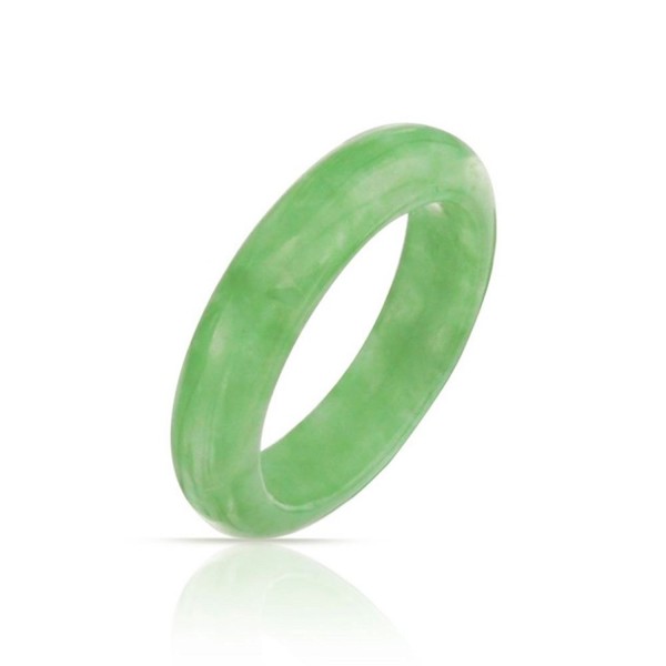 Bling Jewelry Dyed Green Jade Band Modern Ring - CP11KPNHGR9