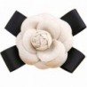 Elegant Wool Camellia Flower Brooch Vintage Bow Floral Pin Mother's Day Women Gift - beige - C6182DZ95RS