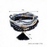 Bohemian Textured Stackable Set Black bl003054 2 in Women's Stretch Bracelets