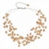 Regalia Multi Strand Baroque Freshwater Cultured Pearl Floating Necklace - Peach - CI182OMA2L6