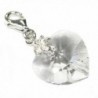 Sterling Silver Swarovski Elements Clear April Simulated Birthstone European Lobster Style Charm - C0115H3LQ23