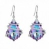 EVER FAITH Sterling Earrings Swarovski - 1-Vitrial Light Purple - C117YTZRDWN