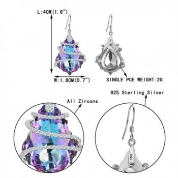 EVER FAITH Sterling Earrings Swarovski in Women's Drop & Dangle Earrings