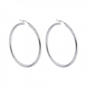 Gem Avenue 925 Sterling Silver 2.5mm wide Hoop Earrings (45mm Diameter) - CL11HAEFQEZ