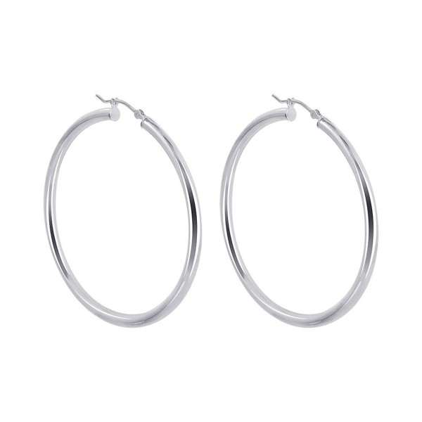 Gem Avenue 925 Sterling Silver 2.5mm wide Hoop Earrings (45mm Diameter) - CL11HAEFQEZ