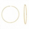 2.25 in Solid Goldtone Spring Back Hoop Clip On Earrings - CI128LAW2CZ