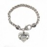 Gemini Zodiac 1 Carat Classic Silver Plated Heart Clear Crystal Charm Bracelet Jewelry - CX11VDKSCNZ