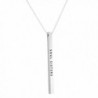Rosemarie Collections Women's Simple Vertical Bar Pendant Necklace "Soul Sisters" - Silver Tone - CW184Y6A6N2