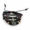 1 Piece Women's Men's Fashion Strand Bracelet Leather Handmade 2098 Beads Music Symbol Braided Bangle - CQ11VSPJ03L