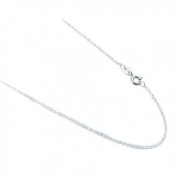 Josco 925 Sterling Silver Rolo Style 1mm Cable Italian Chain- 14" - C211TLBQ85H