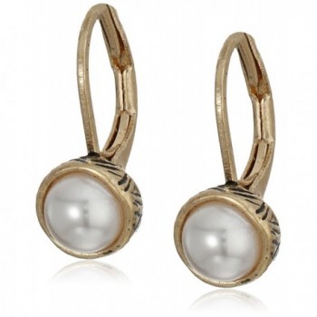 The Sak Womens Pearl Leverback Earrings - White - CV129J3XO4J