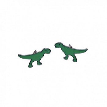 Katara Decor - Green TRex Dinosaur Minimalist Earrings Tyrannosaurus Rex T-rex - CK12992PFKV