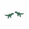 Katara Decor - Green TRex Dinosaur Minimalist Earrings Tyrannosaurus Rex T-rex - CK12992PFKV