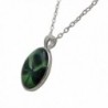 Rosemarie Collections Shamrock Cabochon Necklace in Women's Pendants