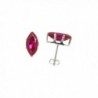 Sterling Silver Cubic Zirconia Marquise Ruby Earrings Studs Red Color 2 carat/pair - CL111CE4U6P