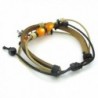 KONOV Leather Bracelet Dragonfly Adjustable in Women's Link Bracelets