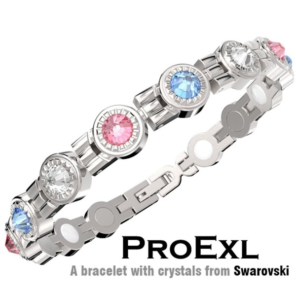 A Swarovski Crystal Womens Magnetic Bracelet Multi Color Crystals Relief from Arthritis and Joint Pain - C211TB7VPQN